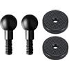 CAZSTYK 2 adattatori filettati in alluminio da 15 mm a 1/4 di pollice con rondelle per treppiedi e testa in metallo