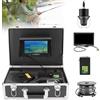 RSPPPJQ Telecamera subacquea da pesca da 7 pollici, IP68 impermeabile e panoramica a cupola rotante a 360°, lega di alluminio con 20 luci LED IR/blu/bianche regolabili, for la pesca in lago e in barca(50m)