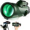 Enzemit Potente 80X100 HD Telescopio Monoculare Zoom a Lungo Raggio con Treppiede Clip Telefono per Caccia Esterna Campeggio Turismo