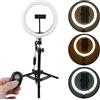 Generic Luminoso a LED Dimmerabile da 10'' per Studio Video di Trucco con Treppiedi