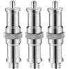 WELLMAKING 2 pezzi standard 1/4 a 3/8 pollici metallo maschio convertitore filettato vite adattatore Spigot Stud per Studio Light Stand, Hotshoe/Coldshoe, testa a sfera, ricevitore flash wireless, trigger