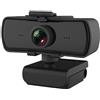Oikabio 1 PZ Webcam Con Microfono Regolazione 360Gradi USB Plastica Full HD 2K PC Autofocus Web Per Computer Webcam Digitale PC Autofocus Web