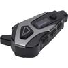Tangxi Fotocamera per Casco Impermeabile IPX8 per Moto con Auricolare Bluetooth, Auricolare Wireless con Riduzione Intelligente del Rumore Videoregistratore HD 1080P