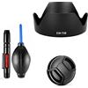 Generic Set di accessori per fotocamera Canon EOS 650D 600D 550D 500D con Canon EF-S 18-135mm f/3.5-5.6 IS STM Lens incluso EW73B paraluce, copriobiettivo, penna di pulizia, pompa aeratore