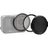 TEHAOUU Anello adattatore per filtro obiettivo per fotocamera Insta360 Ace Pro2 con filtro UV + copriobiettivo