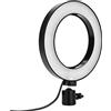 Sxhlseller Illuminazione Ad Anello, Illuminazione a Forma di Anello da 6 Pollici Illuminazione a 3 Colori Luce di Riempimento Regolabile Interfaccia USB per Video Live, Chat Video, Illuminazione Selfie