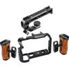 Generico Compatibile con la gabbia for fotocamera Panasonic S5 | Stabilizzatore video dotato di fori for viti da 1/4 e supporto for slitta fredda for la configurazione degli accessori(Blue)