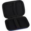 Riuulity Custodia per Chiavetta USB Custodia Antiurto per Archiviazione Digitale Borsa per Auricolari con Cavo in Pelle PU Leggera Nera per Ufficio 5,5x4x1,38 Pollici (BLUE)