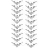 HEEPDD 20 Pezzi di Protezione Decorativa per Angoli di Scatola di Metallo Antico, Copertura Decorativa per Portagioie di Album di Scrapbooking (WHITE)
