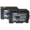 vhbw 2x batteria compatibile con Panasonic NV-MX1, NV-MX2, NV-MX30, NV-MX300, NV-MX350, NV-GX7 videocamera camcorder (1700mAh, 7,2V, Li-Ion)