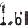 BJdfgE Webcam 4K con messa a fuoco automatica AI, luce ad anello, telecomando, microfono cancellazione del rumore for streaming, riunioni, lezioni