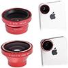 Razberry Zoom e Obiettivo 180 ° per iPhone 4/4S - Rosso