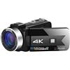 NGBFF Macchinetta Digitale, Videocamera videocamera con microfono for la registrazione Vlog 4K 56MP. TOUCH SCREEN NOTTE VISION HD Recorder WiFi Video Fotocamera digitale(K1 Gray 32G)