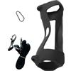 Fiauli Custodia per altoparlante, compatibile con Bluetooth, con tracolla, copertura in silicone antigraffio per ricarica JBL 5, antipolvere, nero