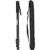 WATIIFUFU monopiede treppiede portatile treppiede per fotocamera tripod treppiedi trepiede cavalletto macchina fotografica supporto unipiede accessori fotografici Lega di alluminio Black