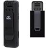 Jectse Mini Body Camera 1080P, Videocamera Sportiva Indossabile per Visione Notturna Scheda di Memoria Incorporata da 32 GB, Grandangolo da 155° e Obiettivo con Rotazione di 180°,