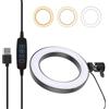 Sxhlseller Ring Light, 6 '' LED Dimmerabile Ring Light Fill Fill Regolabile con Testa a Sfera per Vlog, Trasmissione Live, Riprese Video, Arte per Matrimoni