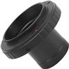 Cryfokt Adattatore per Attacco a T per Telescopio e Set di Anelli per Obiettivo per Fotocamera OM, Lega di Alluminio Resistente, Ripresa di Scene Astronomiche, Dimensioni 1,25 Pollici