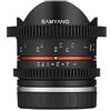 Samyang Obiettivo per Video vCSC Mirrorless, Apertura T3.1 22 UMC Cine II, Fish Eye, Nero
