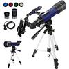 YangRy Telescopes for Astronomy,70Mm Refractor Telescopes with Adjustable Tripod Photo Shutter 4 Moon Filter for Telescope for Adults Kids YangRy