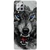 MUTOUREN Cover per Samsung Galaxy A42 5G Custodia in Silicone TPU Trasparenti Ultra Sottile Antigraffio Antiurto Protettivo Case con Pellicola Proteggi Schermo, Lupo 02