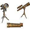 Nautical Replica Hub Kelvin Hughes London1915 - Telescopio in ottone anticato con treppiede