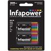 Infapower - C 2600 mAh Batterie ricaricabili (Nickel Metal Hydride, Universal, C, Multicolore)
