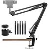 SHEHUALI Webcam, Desktop Webcam Treppied Stand con Stabilizzatore Sospensioni Boom Scissor Braccio Web Camera Stand for Web Cam C922 C930e C920(Type 2)