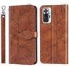 MUTOUREN Cover per Xiaomi Redmi Note 10 Pro/Note 10 Pro Max, Custodia a Portafoglio in Pelle Antiurto con Flip Cover Magnetica e Funzione di Supporto, con 1* Proteggi Schermo, Marrone