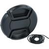 vhbw copriobiettivo 55 mm compatibile con Tokina AT-X 100 mm 2.8 Pro D Makro fotocamera - plastica nero, presa interna