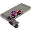 Mediawave Store Set 2 lenti obiettivo smartphone pinza universali FishEye. MEDIA WAVE store ® (Rosso)