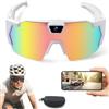 Adius 4K HD Baseball Glasses with Camera, Occhiali 4k Baseball con Telecamera, Memoria da 64 GB, Supporto Foto/Video, Sport d'azione per Ciclismo ed Escursionismo (Colorful-A)
