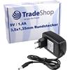 Trade-Shop 683010 - Alimentatore di rete, 9 V, 1,4 A, alimentatore di rete, compatibile con stimolatore muscolare Compex