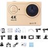 DIGNIFE Action Camera, Videocamera sportiva 4K Schermo da 2,0 pollici Telecamera d'azione con telecomando Impermeabile subacqueo Registrazione video Telecamera esterna(No Card,3)