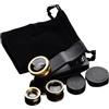 Mirweon Obiettivo della fotocamera 3 in 1 grandangolari macro Fish Eye Lens Clip On Smartphone Fisheye Lens Camera Lens