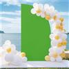 Mateju Copertura per Fondale ad Arco di Nozze in Spandex Tinta Unita Copertura Arco 2-faccia per Decorazione Cerimonia Festa Compleanno Banchetto (cornice non Incluso) (2.5ft (77x77cm),Verde)