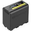 CQJFCYBRA Uscita USB 10800mAh NP-F980 NP-F970 NP-F960 Batteria Porta UCB-C, Compatibile Con Sony, For PLM-100 CCD-TRV35 MVC-FD91 MC1500C(3 Batteries)