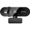 Ashikoi Mini webcam professionale 2K Full HD con microfono autofocus webcam per PC, computer portatile, webcam 2K