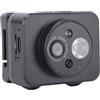 XUMIUZIY Mini Action Camera Montata Sulla Testa con Luce LED, Videocamera Indossabile con Batteria da 1000 MAh, Videocamera da 2 MP 1080P per Ciclismo, Escursionismo, Pesca (32G)