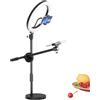 Generic Ring Light Overhead - Supporto regolabile per selfie con supporto per telefono, supporto flessibile per treppiede, illuminazione a LED per classi, riprese video, creazione di contenuti