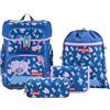 Step by Step Set di zaini per la scuola Cloud Reflect, 5 pezzi, ergonomici con riflettori, regolabili in altezza con cintura in vita per ragazzi a partire dalla prima classe, 19 l, Seashell Pearl