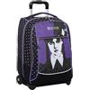 Seven Trolley Scuola Big - MERCOLEDÌ ADDAMS Viola e Nero - Zaino Doppio Scomparto, Tasca Porta Borraccia - Zaino Trolley Scuola Elementari e Medie