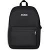 Invicta Zaino Scuola Carlson, Nero, Mono Scomparto Con Tasca per PC e Tasca per Borraccia, 24 lt, Scuola Media e Superiore, Zaino Ragazza