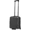 R.Leone Valigia 45x36x20 cm Easyjet Trolley Bagaglio a Mano 2 Ruota in ABS 20374ES (Grigio, 45x36x20cm 2Ruota)