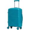 R.Leone Valigia da 1 Fino a Set 3 Bagaglio mano 55x40x20 Ryanair, Medio, Grande Ultra Strong Antiurto Resistente Trolley rigido leggero 8 ruote Polipropilene 6080 (Turchese Chiaro, S Bagaglio a mano)