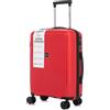 R.Leone Valigia da 1 Fino a Set 3 Bagaglio a mano 55x40x20 Ryanair, Medio, Grande Ultra Strong Antiurto Trolley leggero 8 ruote Polipropilene 9188 (Rosso, M Valigia Media)