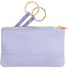 DUDU Astuccio portachiavi colorato in pelle uomo donna formato bustina con zip Provence lilac