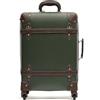 MISAKO Valigia in tessuto da Viaggio Vintage Verde Unisex - Bagaglio elegante morbido semirigido di 55 X 35 X 21 cm di 4 ruote