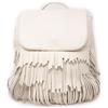 Emila Zainetto beige con frange donna zaino ragazza vintage di moda borsa da passeggio per uscire tempo libero casual semplice scuola Università viaggio gita primavera estate 2026 Beige