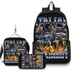 GDFENDU Set di 3 zaini italiani anime con portachiavi, 40,6 cm 3D stampato cartone animato borsa per il pranzo ad alta capacità zaino per la scuola ragazzo e ragazza, D, 16in